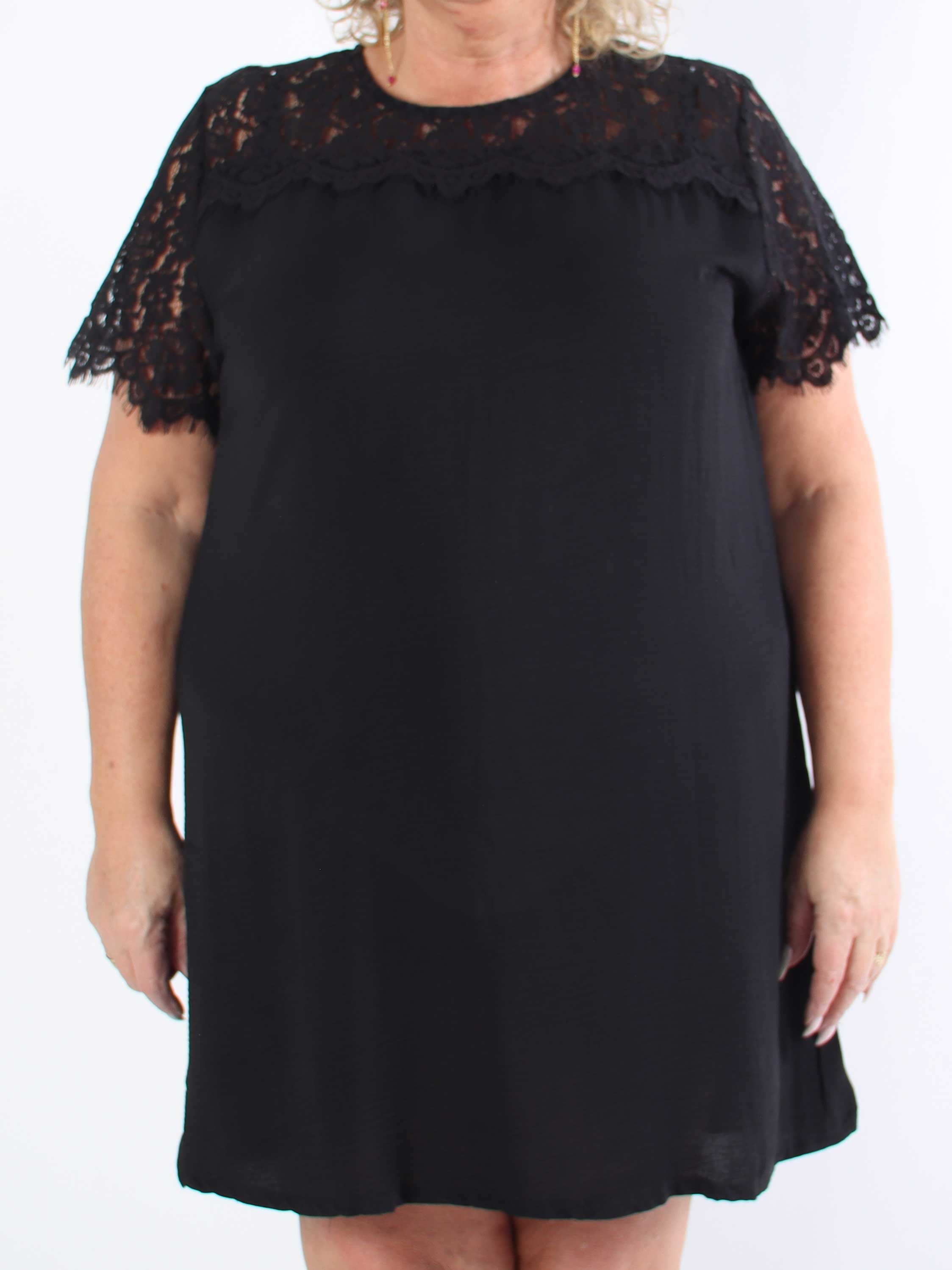 Tatjana - Sød tunikakjole med blonde foroven